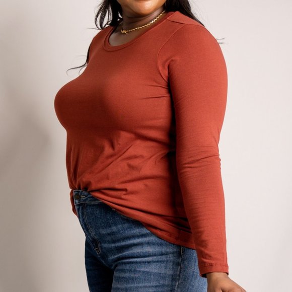 Zenana Full Size Round Neck Long-Sleeve Top - Picture 6 of 7